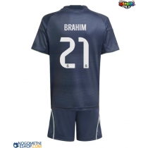 Otroški Nogometni dresi Real Madrid Brahim Diaz #21 Gostujoči 2025-26 Kratek Rokav (+ Kratke hlače)